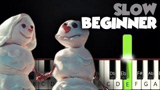 Snowman - Sia | SLOW BEGINNER PIANO TUTORIAL + SHEET MUSIC by Betacustic