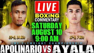 LIVE Dave Apolinario vs Angel Ayala Full Fight Commentary | IBF World Flyweight Championship