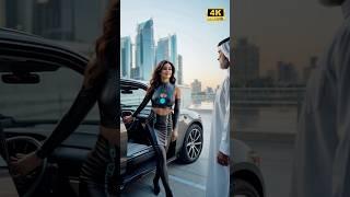 Humanoid Woman Steps Out in Futuristic Dubai and Shares a Tender Moment with Elderly Man