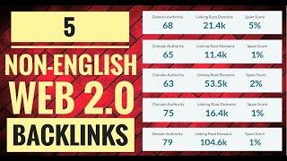 5 Non-English Web 2.0 Backlinks | Web 2.0 Link Building | SEO Tutorial for Beginners