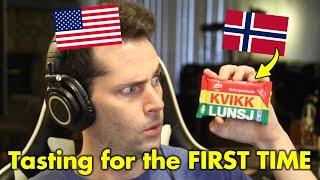 American Tries Norwegian Kvikk Lunsj