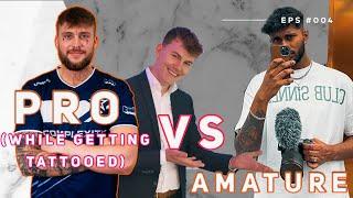 PRO CSGO PLAYER ( WHILE GETTING TATTOED ) VS. Amateur | K0nfig vs. Sinners | Who will win? | EP 04