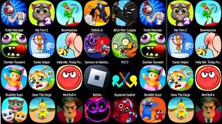 Red Ball 4,Poppy Playtime 3,Toilet Monster,Help Me Tricky Story,My Talking Tom 2,Banana Survival,PvZ