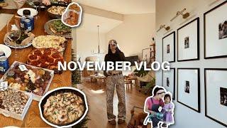 NOV VLOG｜跟朋友在家过周末一起做榴莲pizza｜快手白切鸡｜sephora购物分享｜换照片墙啦｜准备装饰圣诞啦