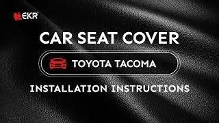 Toyota tacoma custom leather seat covers front and rear full set installation tutorial