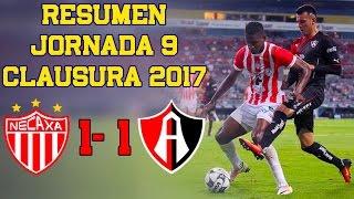 Necaxa vs Atlas RESUMEN 1-1 jornada 9 clausura 2017