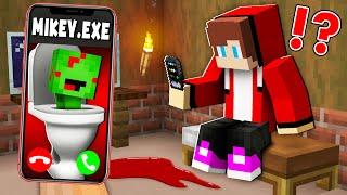 Why Scary Skibidi Toilet Mikey Call JJ at Night ? - Minecraft (Maizen)