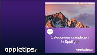 Mini screencast: Categorieën raadplegen in Spotlight via toetscombinatie