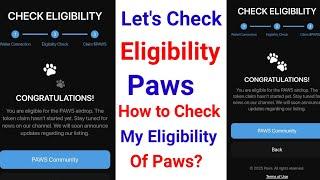 How To Check Paws Eligibility || Paws Eligibility Kesey Check Karen ?