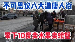 纽约布鲁克林八大道飞龙超市，不可思议八大道唐人街，底层华人零下10度卖水果卖螃蟹！