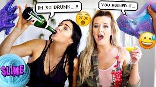 DRUNK Slime Tutorial! Making DIY Slime DRUNK!  Nichole Jacklyne