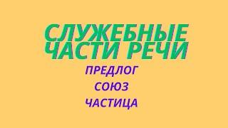 Части речи в русском языке. Служебные части речи.