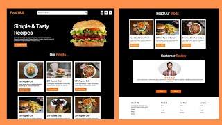 Food / Restaurant Website Using HTML CSS and JavaScript in Hindi | Food Website Using HTML and CSS