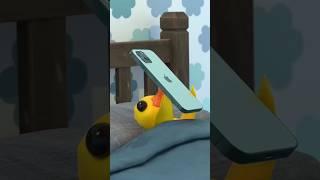 When phone is at 1% #funny #babyduck #animation #cartoon #funnycartoon