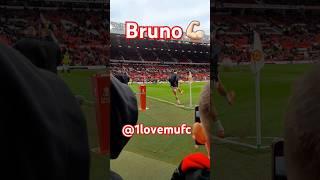 Bruno Fernandez warming up with corner kick - Manchester United V Fulham - FA Cup 2mar2025