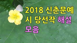 2018 신춘문예 시 당선작 해설 모음, 시 쓰기, 시창작 강의