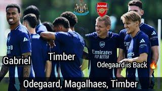 Odegaard started training! Arteta welcomes Odegaard,Timber, White,Calafiori & Co to arsenal training