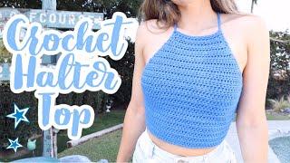 Crochet Halter Top | Beginner Friendly Crochet Tutorial + Pattern