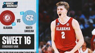 Alabama vs. North Carolina - Sweet 16 NCAA tournament extended highlights