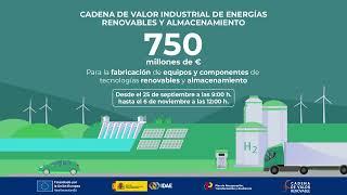 Cadena de valor industrial de energías renovables y almacenamiento