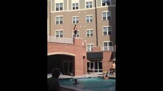 crazy white boys jump off building into 4'10'' pool