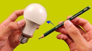 I Used an Ordinary Pencil to Fix a Broken LED Bulb at Home