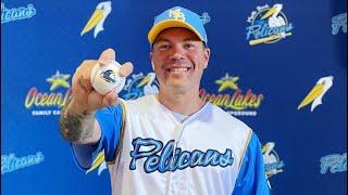 Sandbox Memorabilia Throws First Pitch For Myrtle Beach Pelicans (Full Video)