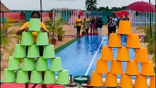 First to Make a Triangle with Buckets - House Of Play