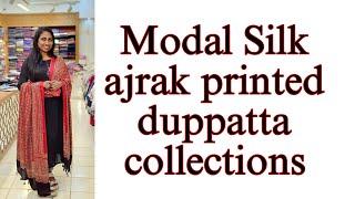 Elevate your style with the timeless elegance of modal silk ajrak printed duppattas!