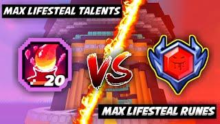 Max Lifesteal Talents VS Max Lifesteal Runes in Bed Wars | Blockman Go