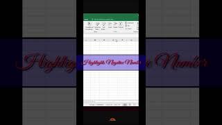 Time Saving in Excel Trick-18 | Highlight Negative Values #Youtube #Shorts