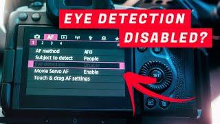 EOS R5 - Eye Detection Disabled & How to Fix the Error