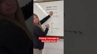 Standard form of a linear equation — finding intercepts! #math #algebra #mathematics #iteachalgebra