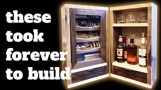 Cigar Humidor & Whiskey Cabinet Dove Tail Build