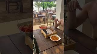 Fruit salad and chess by the beach kind of afternoon here in southern Sri Lanka