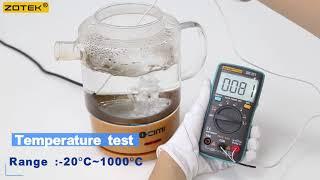 Zotek ZT102—— selling points: small size multimeter with temperature test, cost-effective as well.