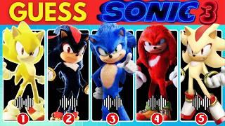 Guess Sonic The Hedgehog 3 Movie Characters by Their Voice ~ Sonic Memes | Super Sonic,Super Shadow