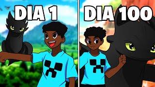 SOBREVIVI 100 DIAS COMO TREINADOR DE DRAGÕES MINECRAFT O FILME