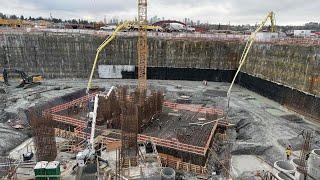 LIVE: 1200 cubic meters concrete pour!!!