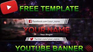 YouTube Banner Template (PHOTOSHOP) - Free Download