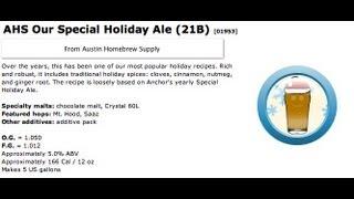 Homebrew Testing- Austin Homebrew Supply's Special Holiday Ale (Mini Mash)