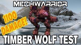 MechWarrior Online: 1100 Damage in Sloppy Custom Timber Wolf