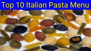 Top ten italian pasta dishes | best pasta menu | Italian pasta