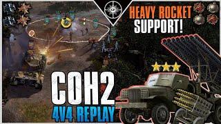 MASS ROCKET SUPPORT Holds Back the Axis? | 4v4 Lienne Forest | CoH2 Cast #185