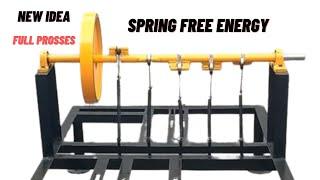 I Built a Flywheel Spring Machine and Got FREE Energy for 5 Days!