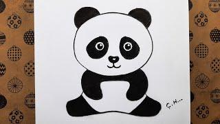 How To Draw A Cute Panda Drawing Step By Step, Our Drawing Hobby, Easy Cute Panda Drawing