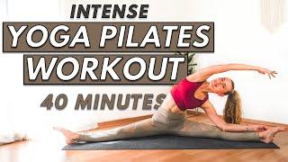 40 MIN INTENSE YOGA PILATES WORKOUT | Intermediate Full Body Workout At Home | No Equipment