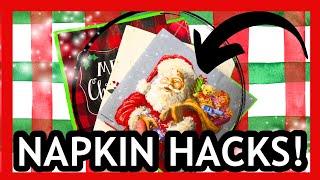  YOU WON'T BELIEVE WHAT I MADE WITH $1 NAPKINS | DIY CHRISTMAS NAPKIN HACKS | CHRISTMAS CRAFTS 2024