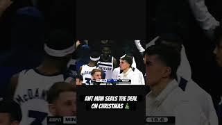 Anthony Edwards Closes out Mavs for Christmas  #nba #trending  #espn#sports #youtubeshorts