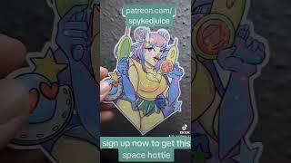 space hottie patreon.com/spykedjuice #patreon #sticker #pinupart #animestickers #patreonsupport